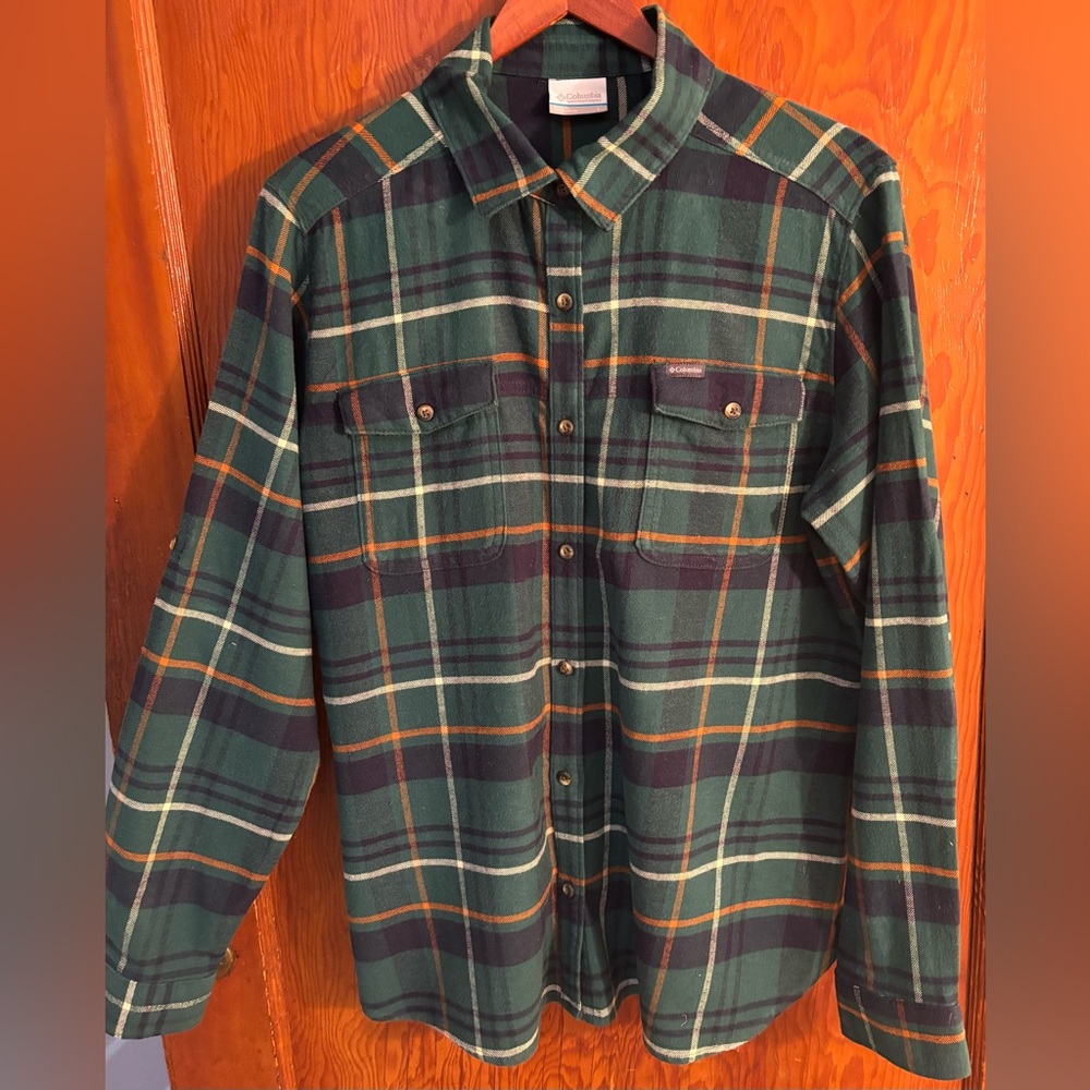 Columbia women’s classic flannel shirt.